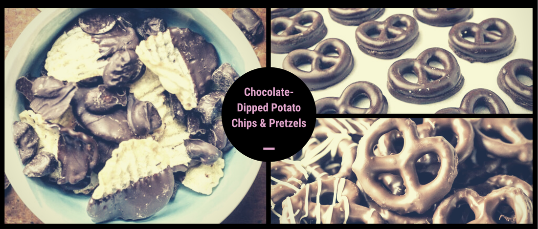 Chocolate-Dipped Potato Chips & Pretzels
