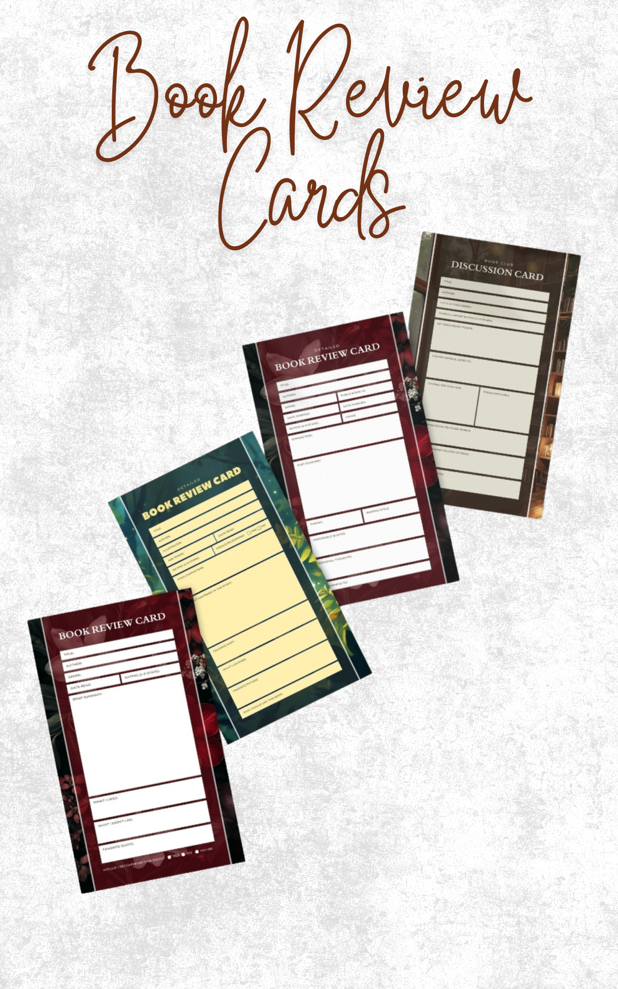 Book Review Cards