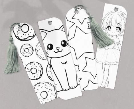 Printable Coloring Book Marks Template